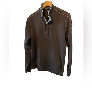 MENS HUGO BOSS Regular Fit Brown Knit Long Sleeve V Neck Pullover Sweater